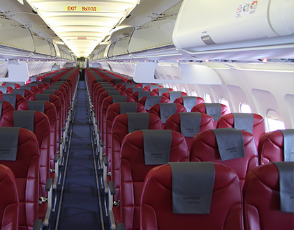 Airbus A321 Nordwind - Салон самолета