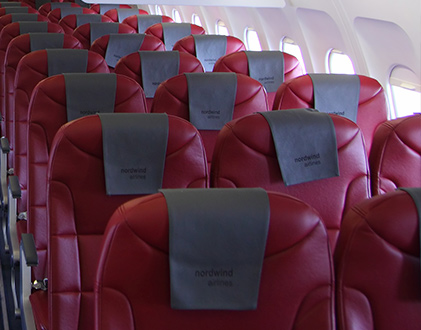 Airbus A321 Nordwind - Салон самолета